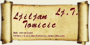 Ljiljan Tomičić vizit kartica